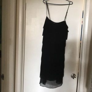 INC Black Ruffle Dress